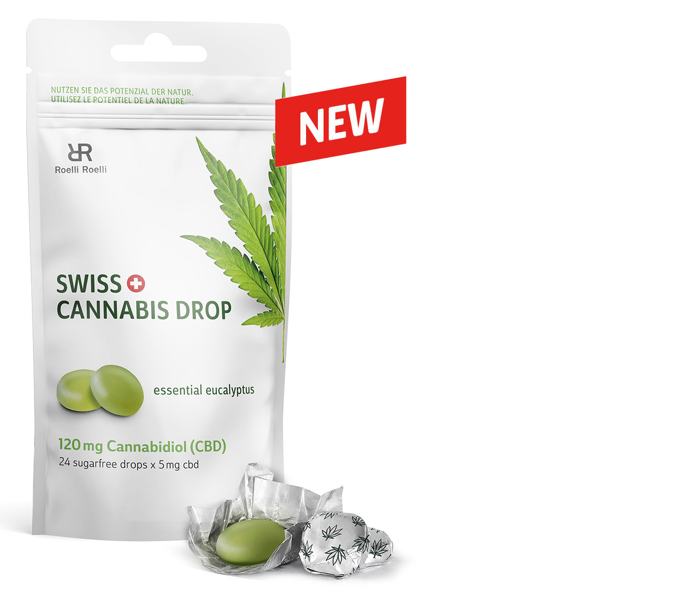 Image of Swiss Cannabis Drop Eukalyptus 120mg CBD (12x24 Stk) bei CBD-Balance.ch
