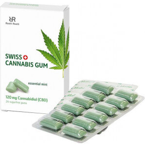 Swiss Cannabis Gomme 120 mg CBD Menthe (16x24 pcs) 