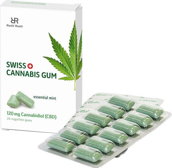 Image of Swiss Cannabis Gum 120 mg CBD Mint (16x24 Stk) bei CBD-Balance.ch