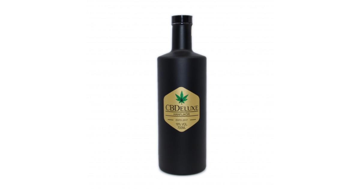 CBDeluxe Liqueur de chanvre bouteille noire (700ml) 