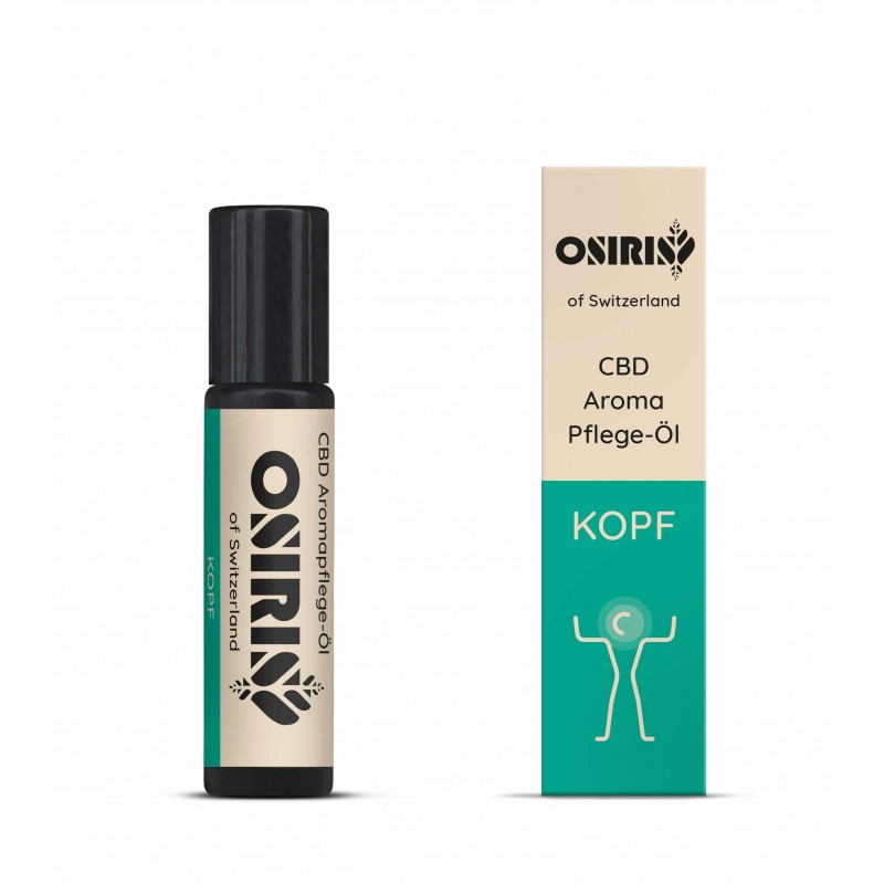 Osiris Kopfwohl - Roll-on d'aromathérapie à la menthe véritable 
