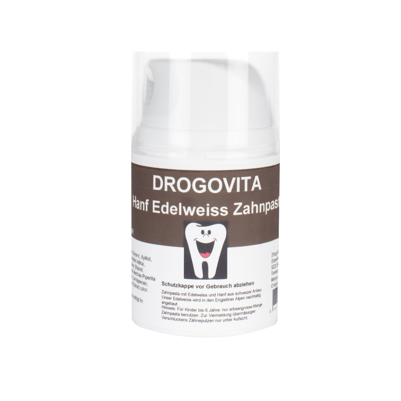 DrogoVita Dentifrice au chanvre et à l'edelweiss (50 ml) 