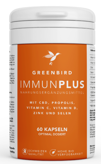 Image of Greenbird ImmunPlus Kapseln (60 Stk) bei CBD-Balance.ch