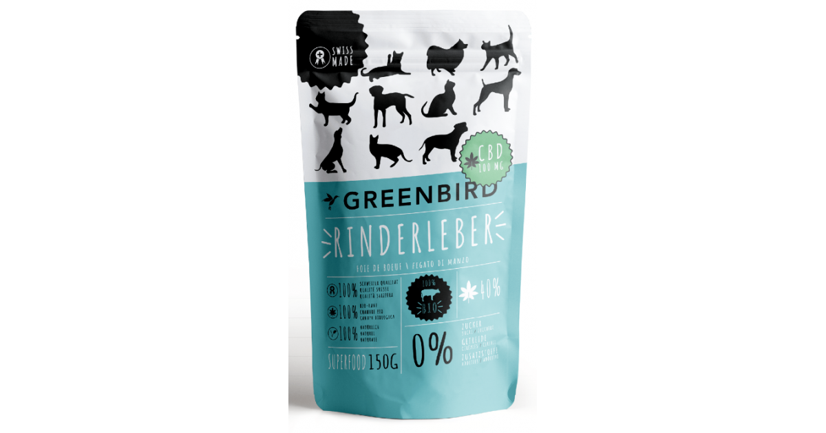 Greenbird CBD snack animale fegato di manzo (150g)