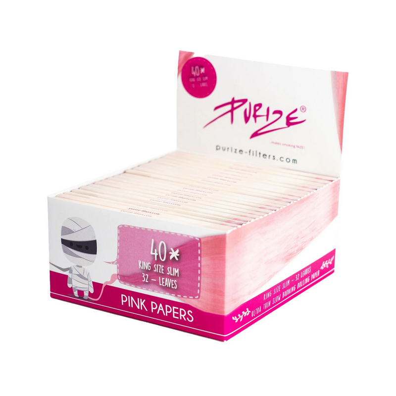 Purize Pink KingSize Slim Papers (40 Stk)