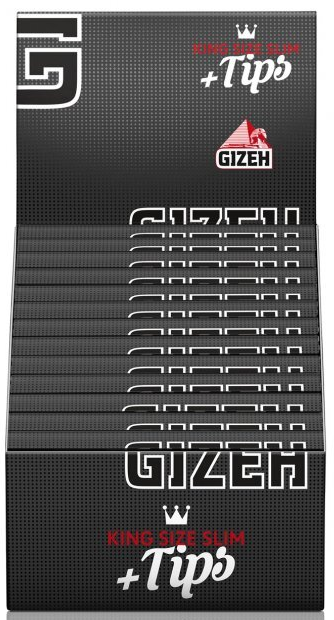 Image of Gizeh Black King Size Slim Papers + Tips (26 Stk) bei CBD-Balance.ch
