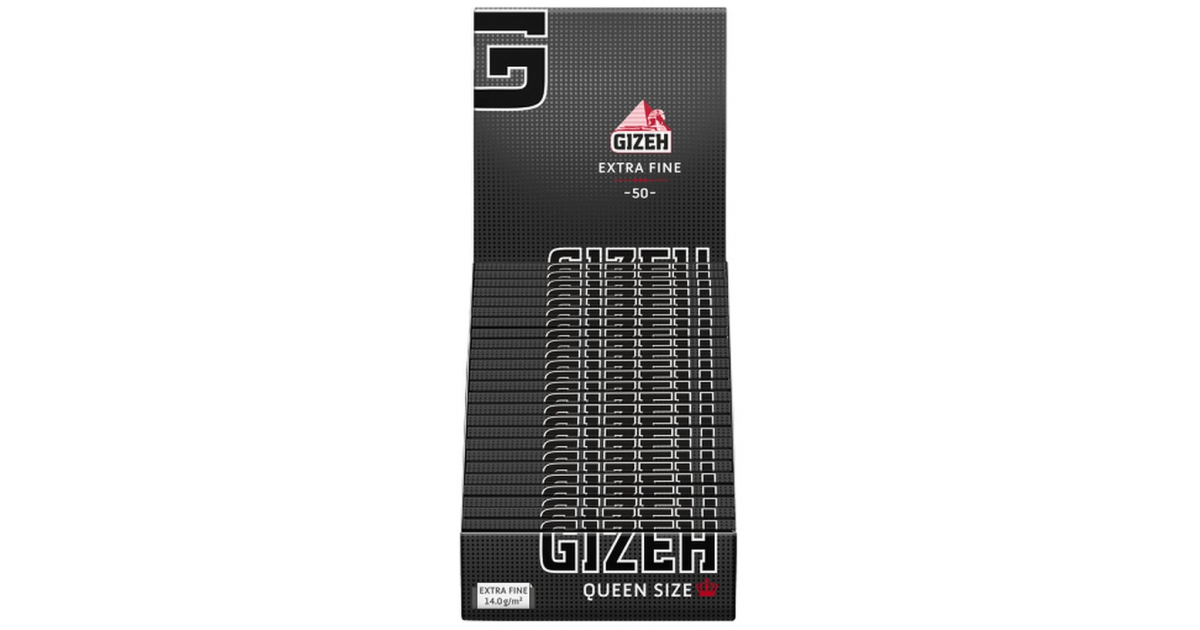 GIZEH Carte nere formato regina (25 pezzi)