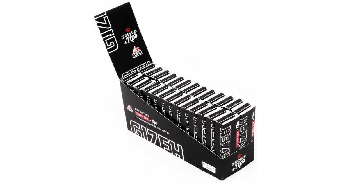 Gizeh Black Queen Size Papers + Tips (26 Stk)