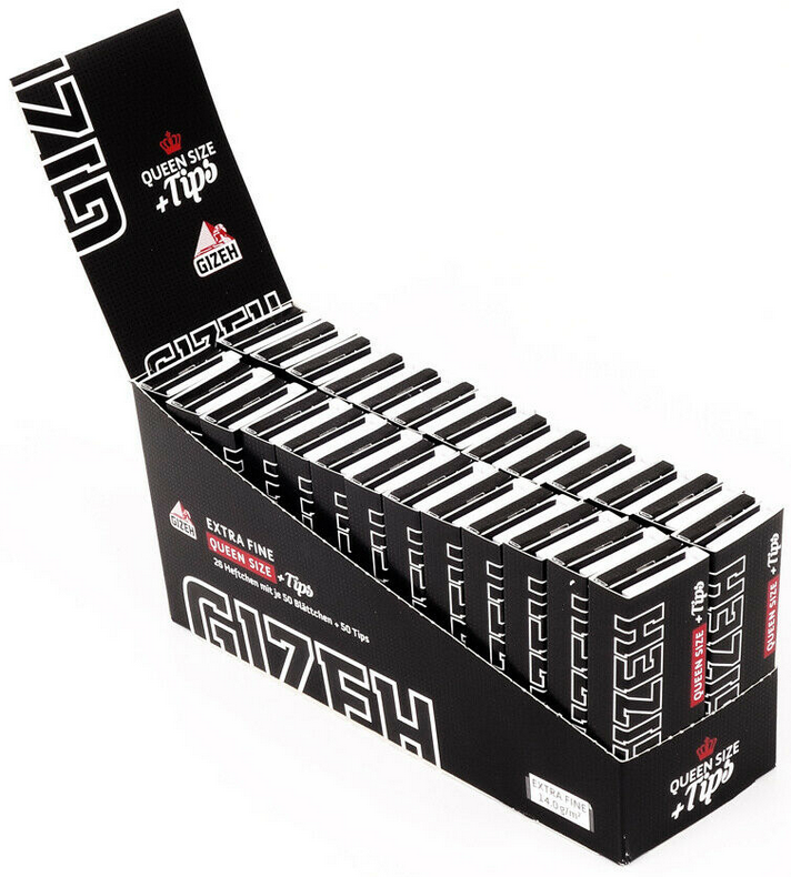 Image of Gizeh Black Queen Size Papers + Tips (26 Stk) bei CBD-Balance.ch