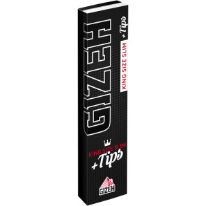 GIZEH Black King Size Slim Papers + Tips (1 pz)