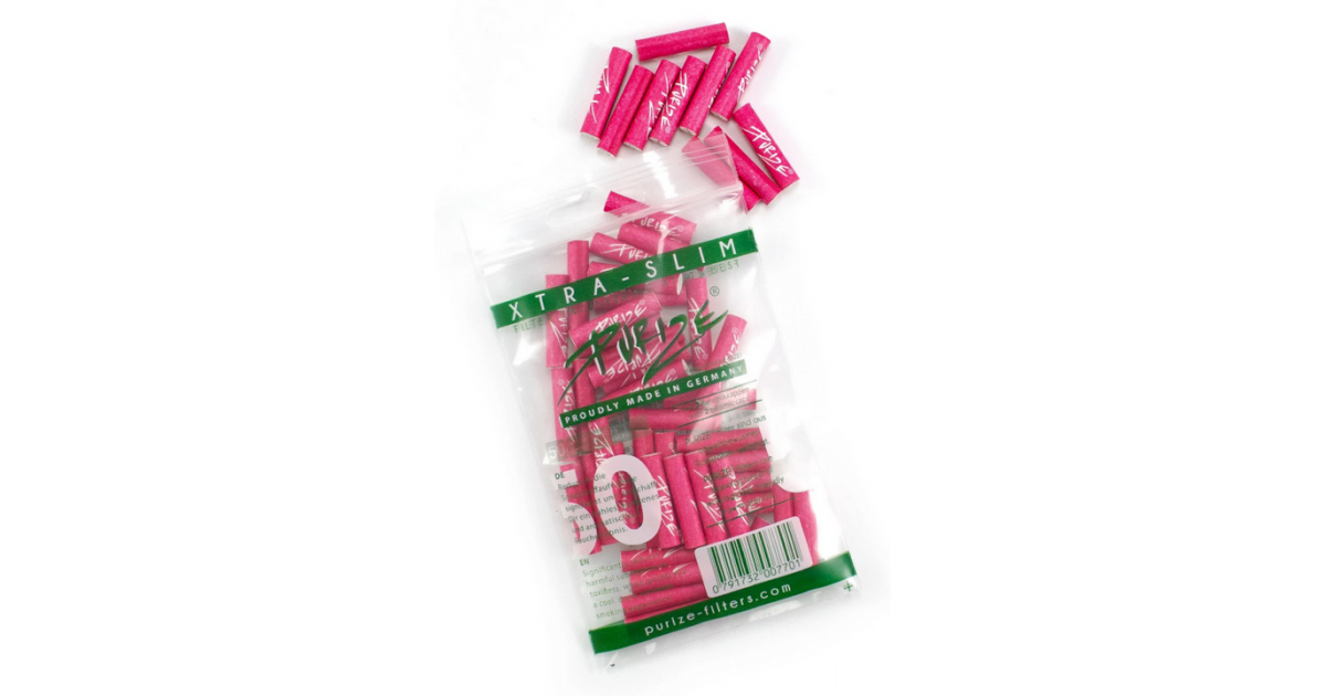 Purize Xtra Slim Pink Aktivkohlefilter (50 Stk)
