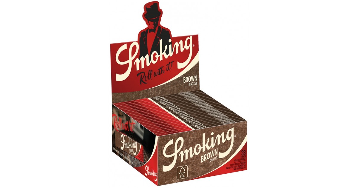Smoking Carte King Size marroni (50 pezzi)