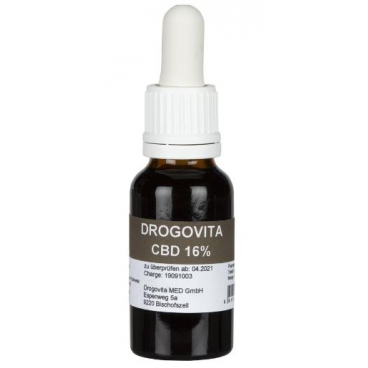 DrogoVita Gouttes d'huile de CBD 16% (20ml) 
