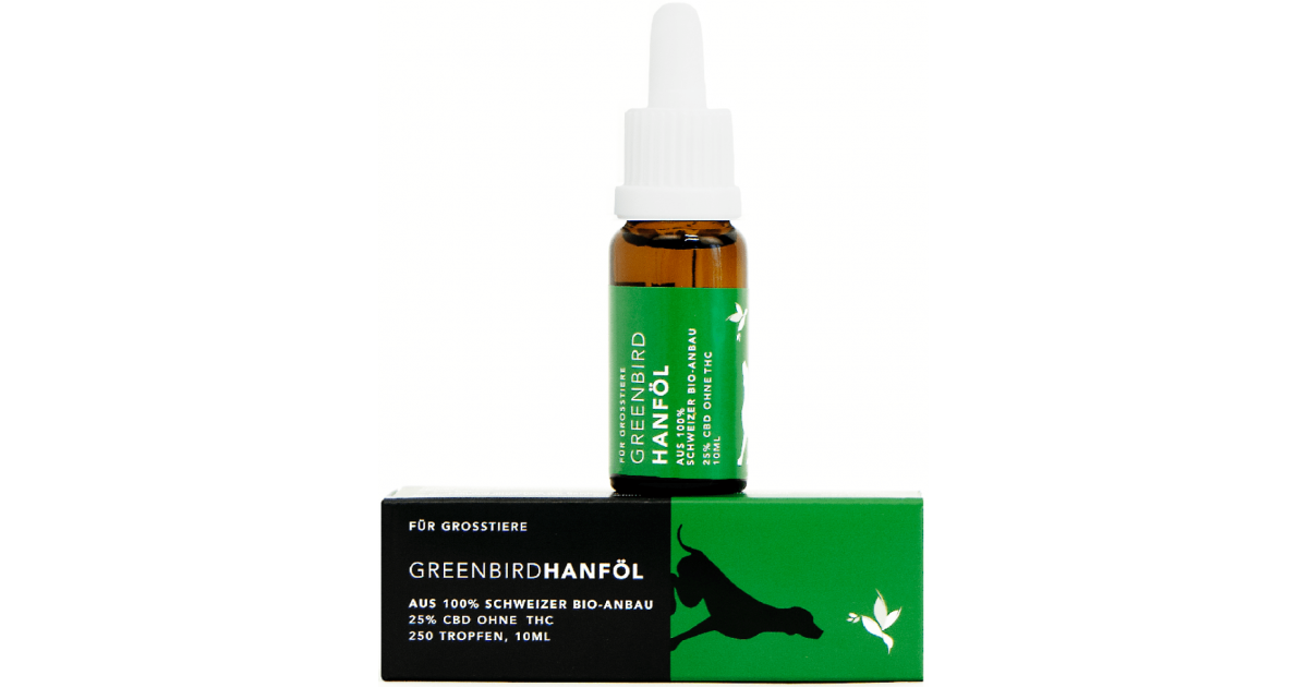 Greenbird CBD Hanföl 25% Tierlinie (10ml)
