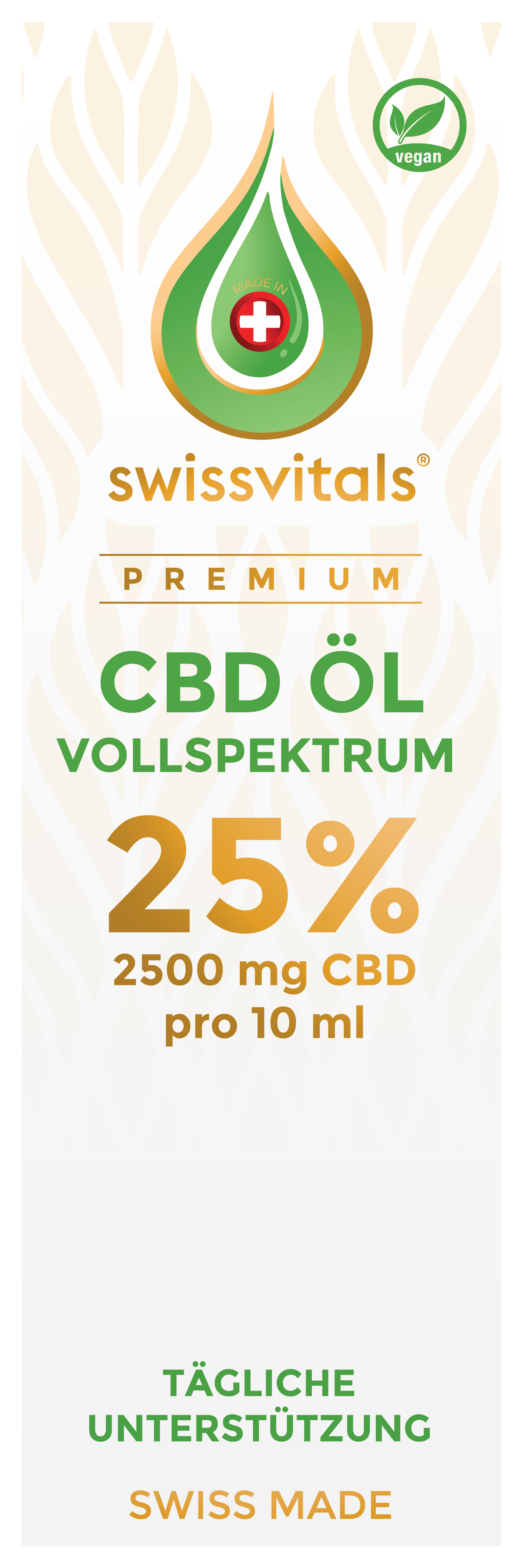 Image of Swissvitals CBD Öl Tropfen 25% (10ml) bei CBD-Balance.ch