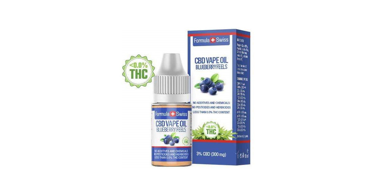 Formula Swiss CBD Vape Oil 3% Blueberry Feels (10ml)
