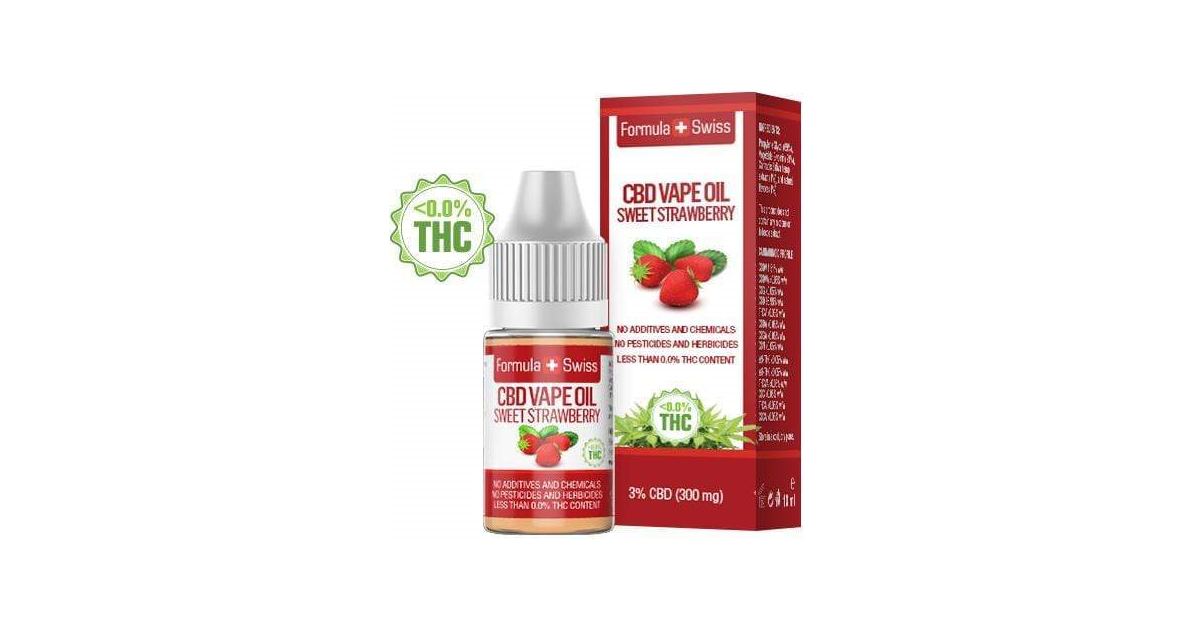 Formula Swiss CBD Vape Oil 3% Sweet Strawberry (10ml)