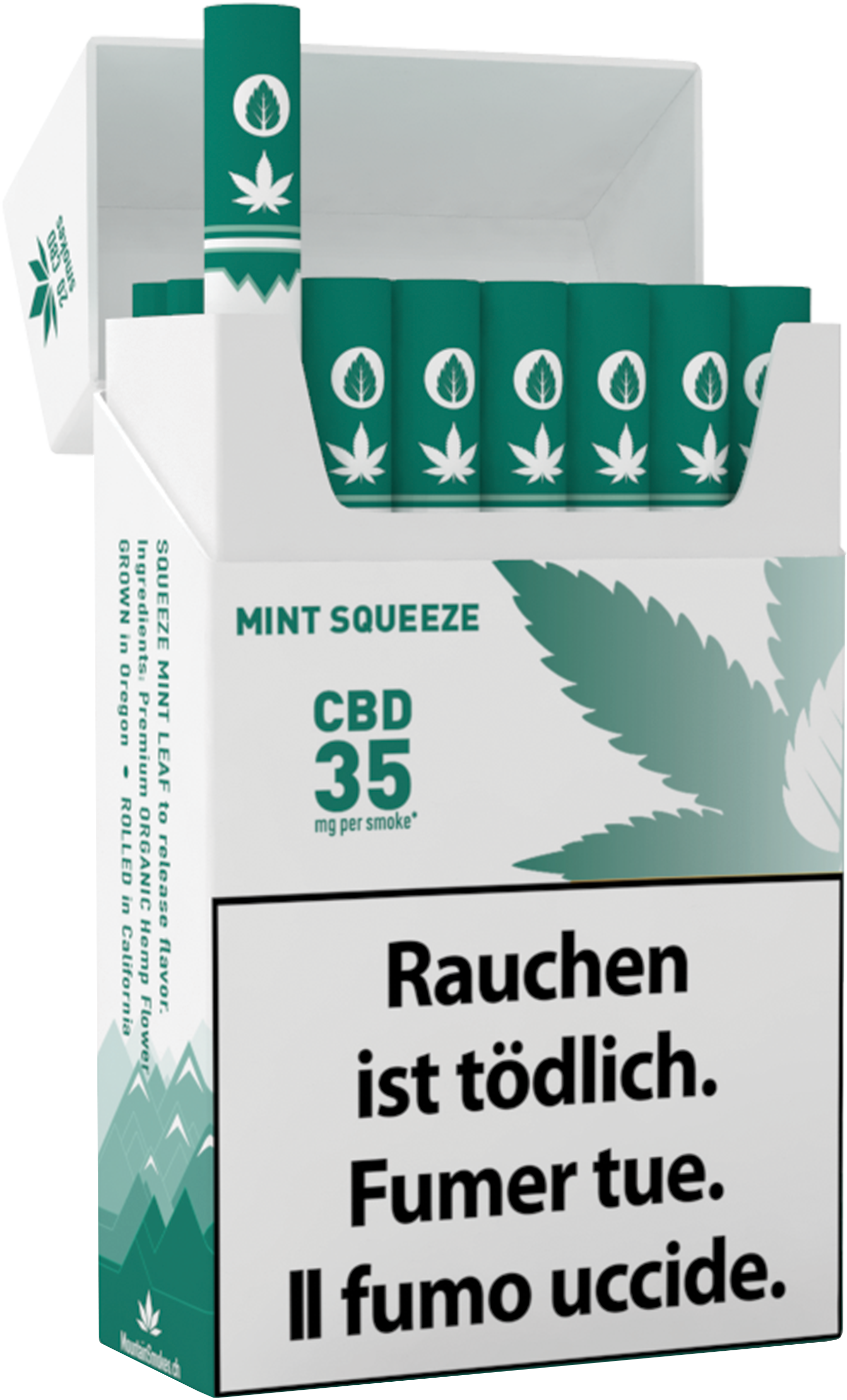 Image of Mountain Smokes CBD Zigaretten Mint Squeeze 35mg (1 Stk) bei CBD-Balance.ch