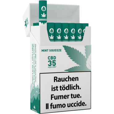 Mountain Smokes Cigarettes CBD Mint Squeeze 35mg (10 Pcs) 