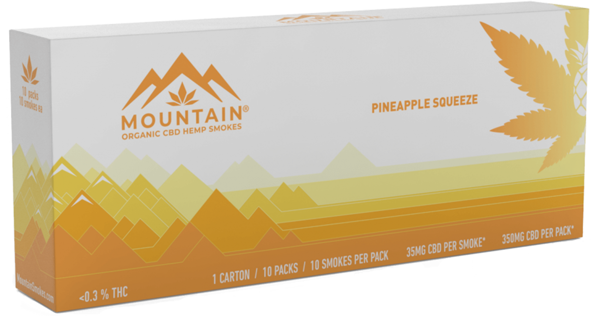 Mountain Smokes CBD Cigarettes Pineapple Squeeze 35mg (10 Stk)