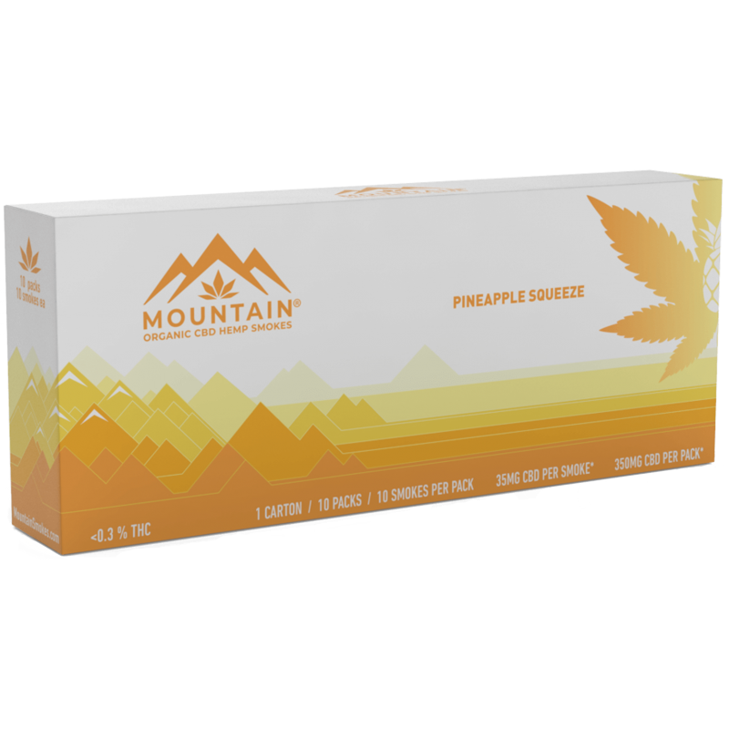 Mountain Smokes Sigarette CBD Pineapple Squeeze 35mg (10 Stk)