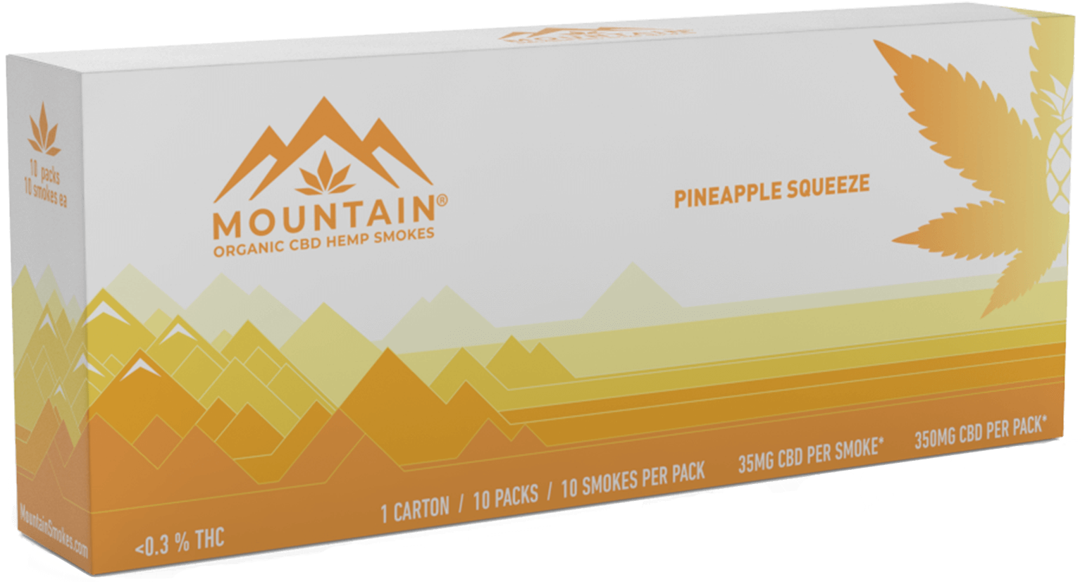 Image of Mountain Smokes CBD Zigaretten Pineapple Squeeze 35mg (10 Stk) bei CBD-Balance.ch