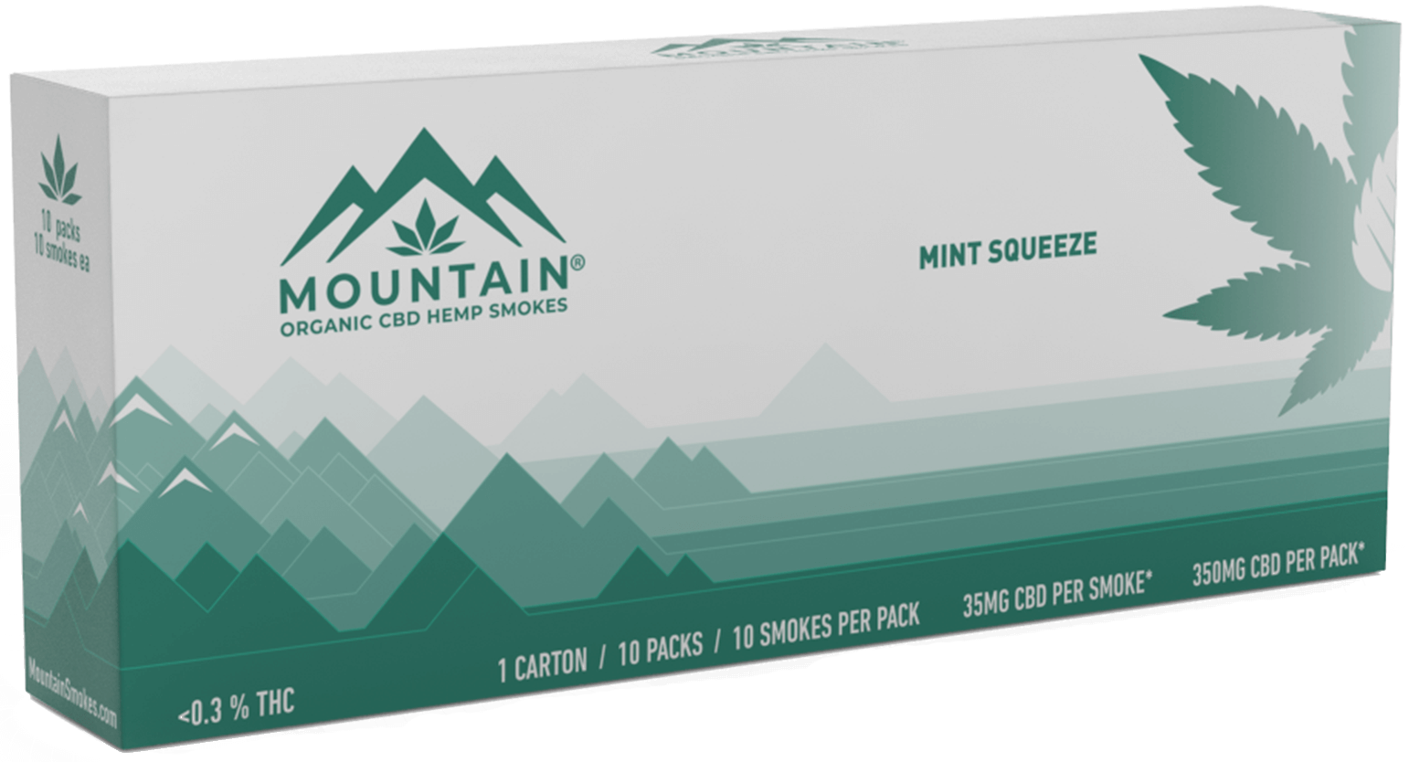 Image of Mountain Smokes CBD Zigaretten Mint Squeeze 35mg (10 Stk) bei CBD-Balance.ch