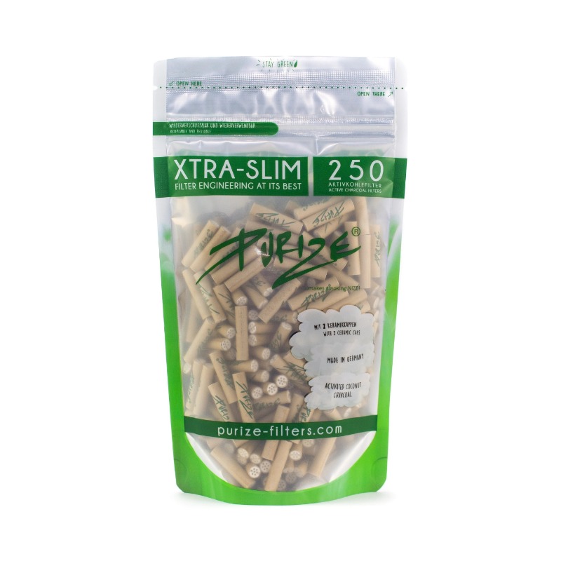 Purize Xtra Slim Aktivkohlefilter Organic (250 Stk)