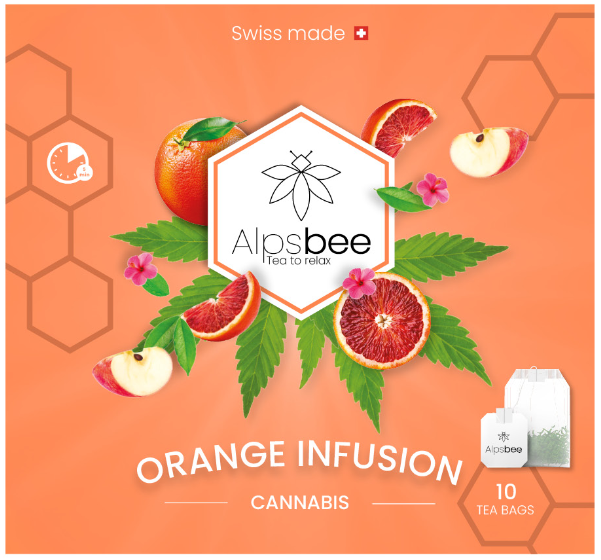 Image of Alpsbee Orange Infusion Tea mit CBD (10 Beutel) bei CBD-Balance.ch