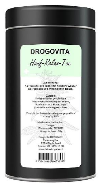 Image of Drogovita Hanf-Relax Tee Dose (65g) bei CBD-Balance.ch