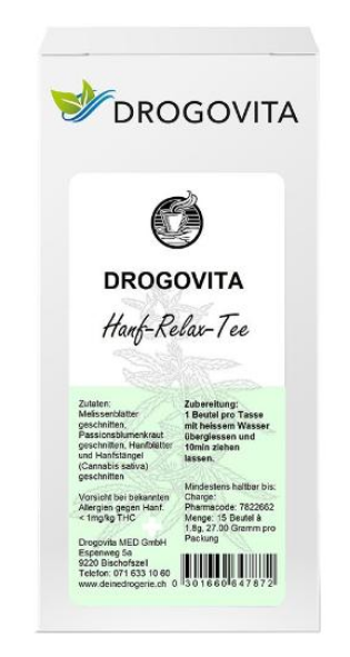 Image of Drogovita Hanf-Relax Tee Beutel (15 Stk) bei CBD-Balance.ch
