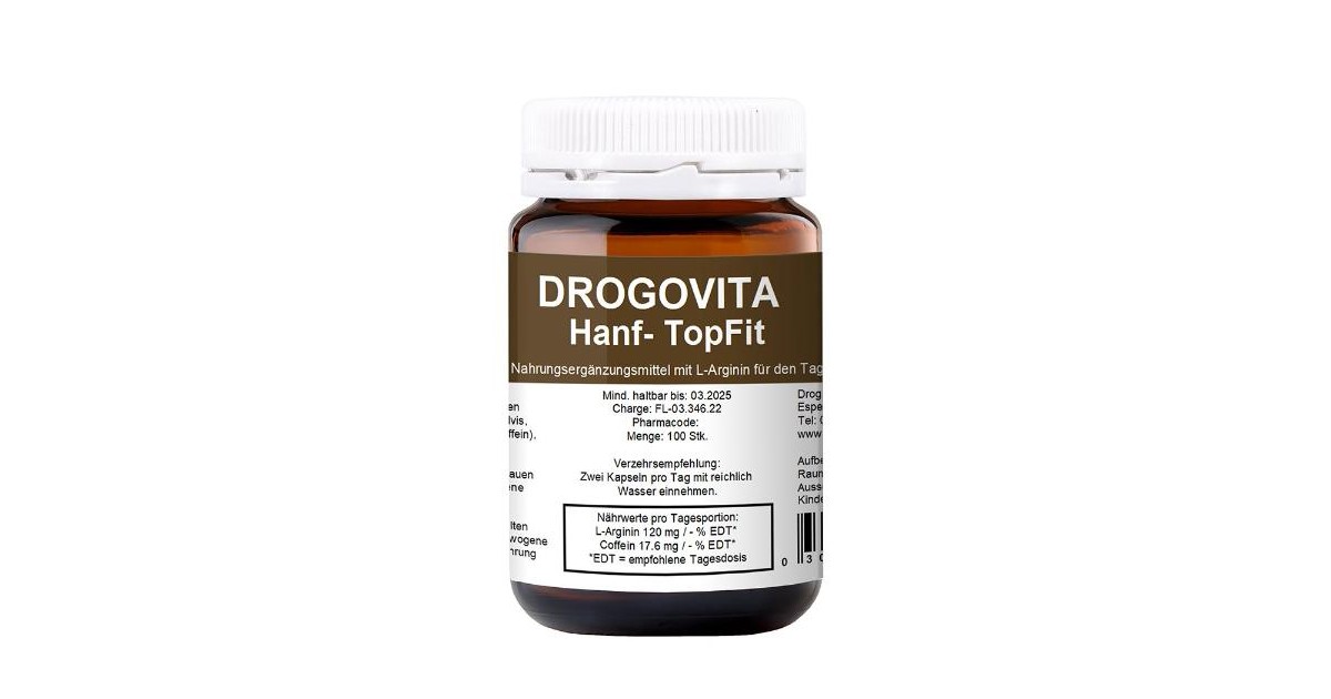 DrogoVita Capsule di canapa TopFit (100 capsule)