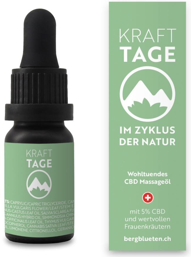 Image of Bergblüten KRAFTTAGE CBD Massageöl (10ml) bei CBD-Balance.ch