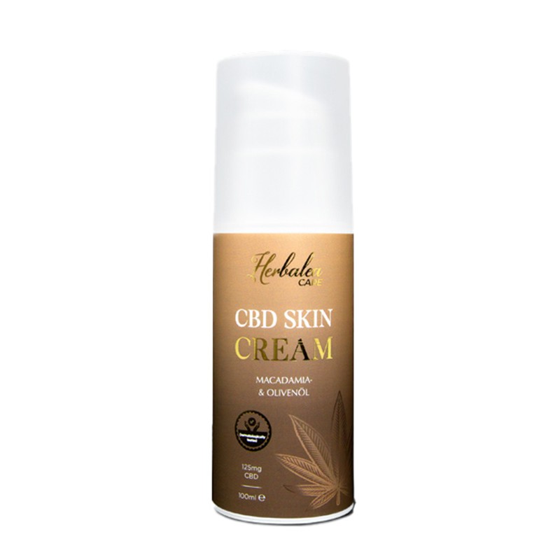 Herbalea Crema per la pelle al CBD Olio di Macadamia e Oliva (100 ml)